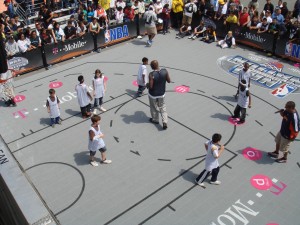 Adonal-Foyle-On-Basketball-Court-Teaching-Kids-NBA-Nation-Event